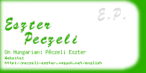 eszter peczeli business card