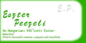 eszter peczeli business card